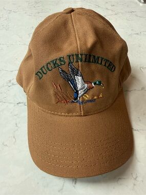 VTG 80’s/90s Ducks Unlimited Duck Canvas Made in USA Snapback Hat embroidered